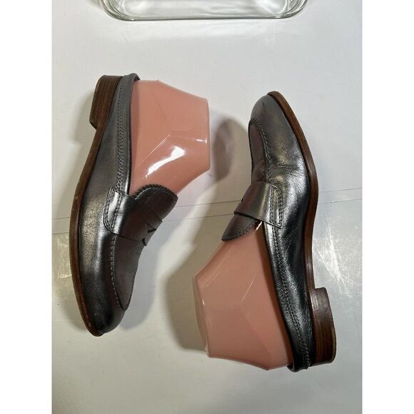 AGL Attilio Giusti Leombruni Silver Metallic Loafers Mules Shoes 37 EU 7 US - Picture 13 of 14